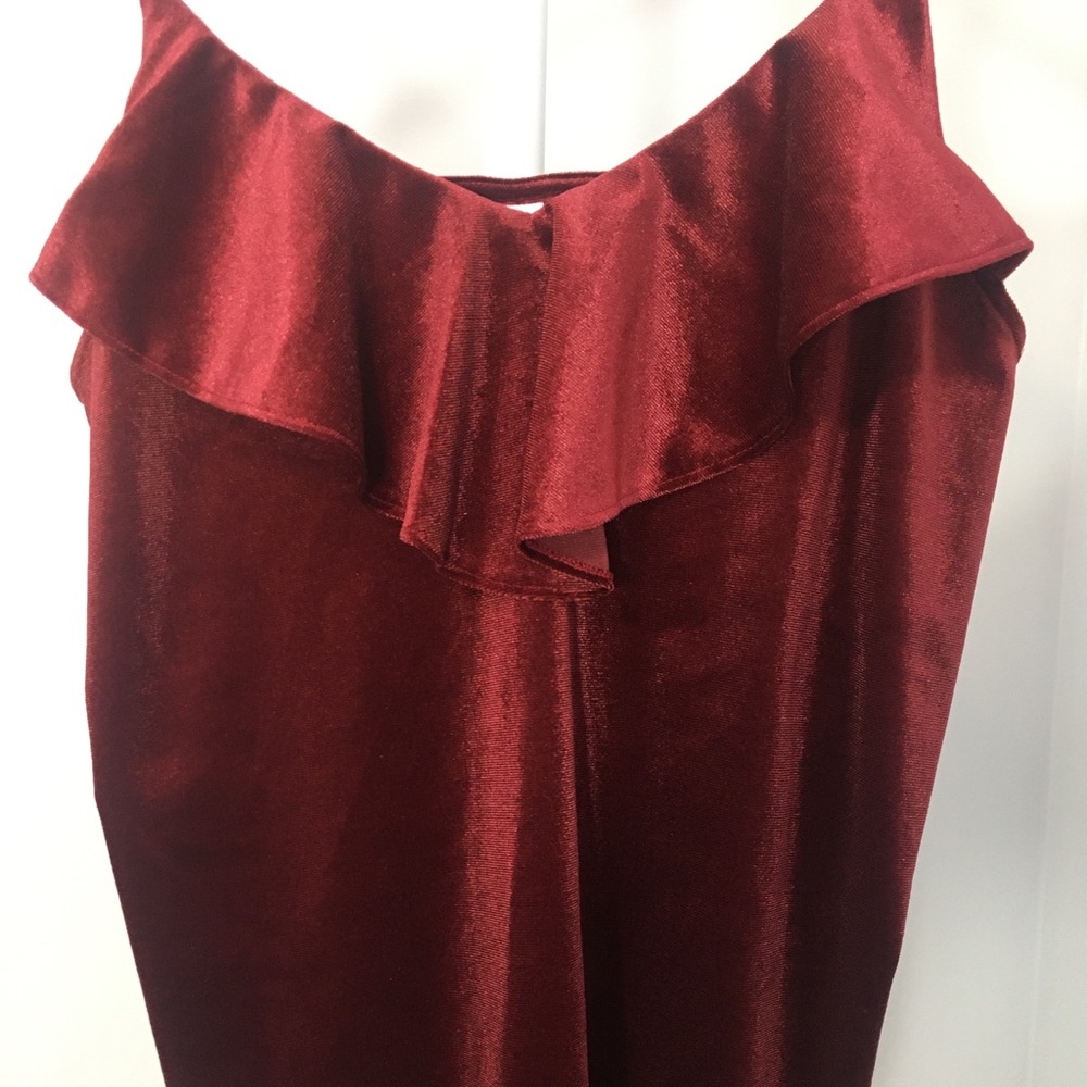 Dark Red Old Navy shirt.